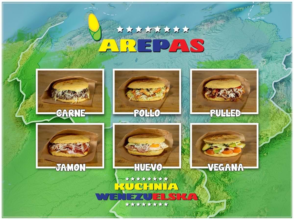 Arepas menu